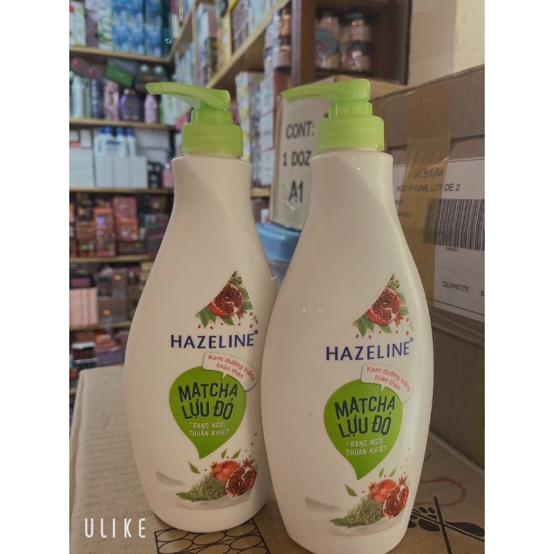 Sữa Dưỡng Thể Hazeline Dưỡng Trắng Da Matcha Lựu Đỏ (370ml)