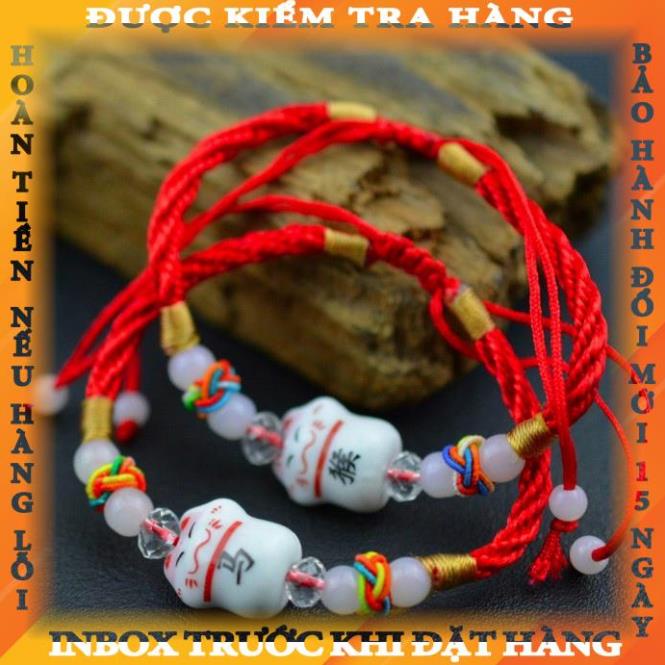 Vòng đeo tay mèo thần tài may mắn loại đẹp 🍀 Clovershop68 🍀 trangiang