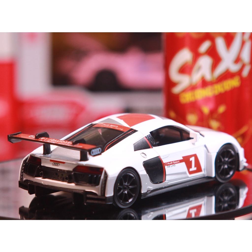 Xe mô hình, Xe hợp kim Audi R8 LMS cao cấp, tỷ lệ 1:32, quà tặng, trang trí, sưu tầm.