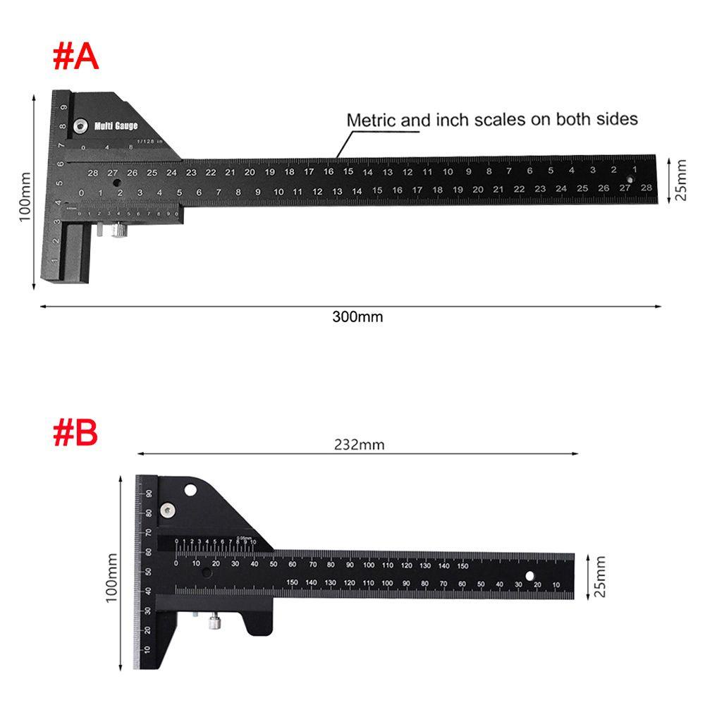 WONDER Woodworking Sliding Gauge High Precision T-Square Aluminum Alloy T Ruler