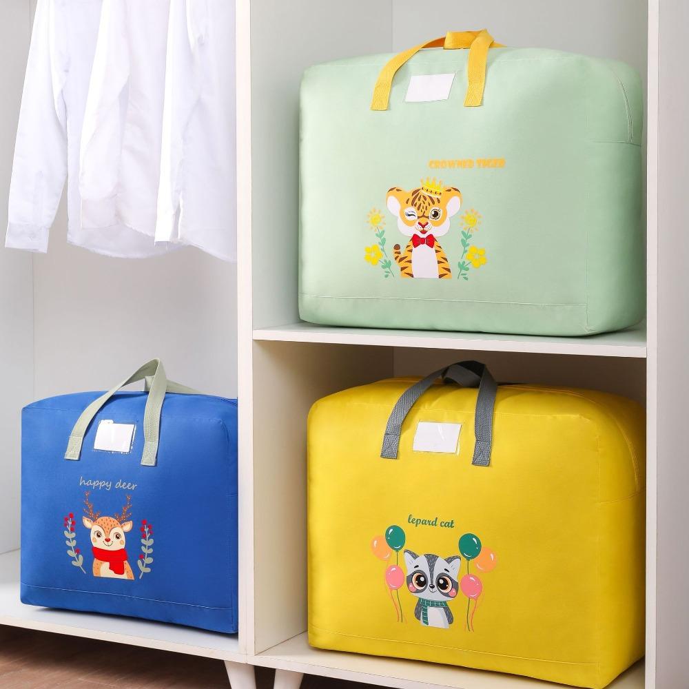 LEISURE Túi Vải Lanh Cotton Đựng Chăn Mền Chống Bụi Tiện Dụng Cho Bé