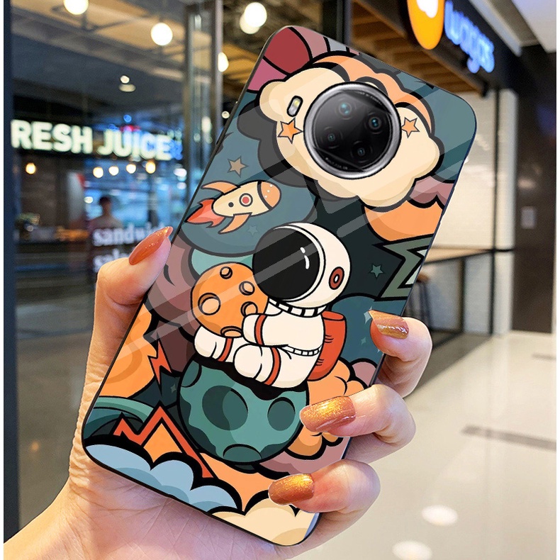 Ốp Lưng XIAOMI REDMI NOTE 9 PRO 5G, MI 10T LITE 5G Ốp kính bóng cao cấp Phi Hành Gia