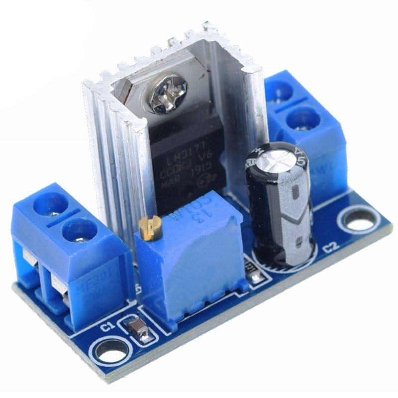 LM317 Bộ điều chỉnh tuyến tính DC có thể điều chỉnh DC-DC 4,5 ~ 40V đến 1,2 ~ 37V Mô-đun nguồn bước xuống