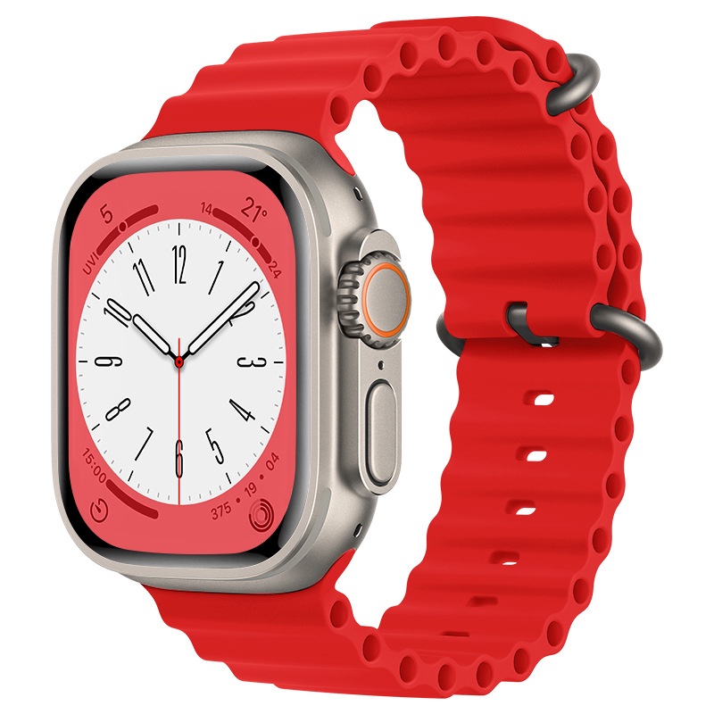 Dây Đeo Đồng Hồ Bằng silicone 49mm 45mm 44mm 40mm 41mm 42mm 49 45 mm Cho iWatch Ultra serie Ultra 8 7 6 3 se