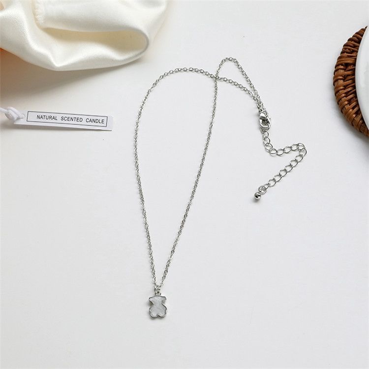 Vòng cổ Dáng Dài Mặt Hình Gấu Dễ Thương Phong Cách Hàn Quốc