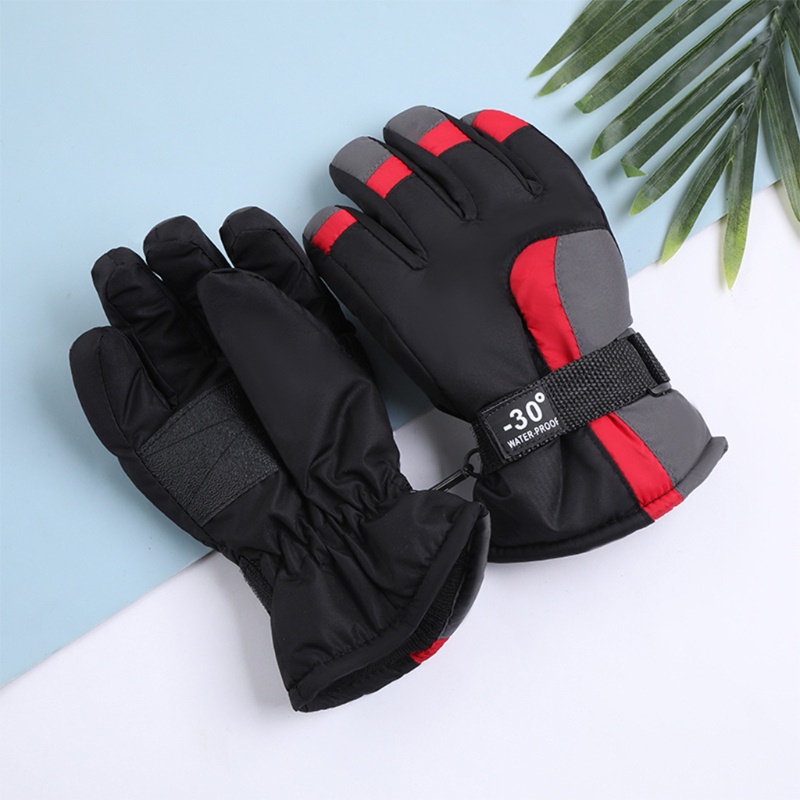 Găng Tay Trượt Tuyết Chống Gió Nhiều Màu Sắc Dày Dặn Cho Nữ