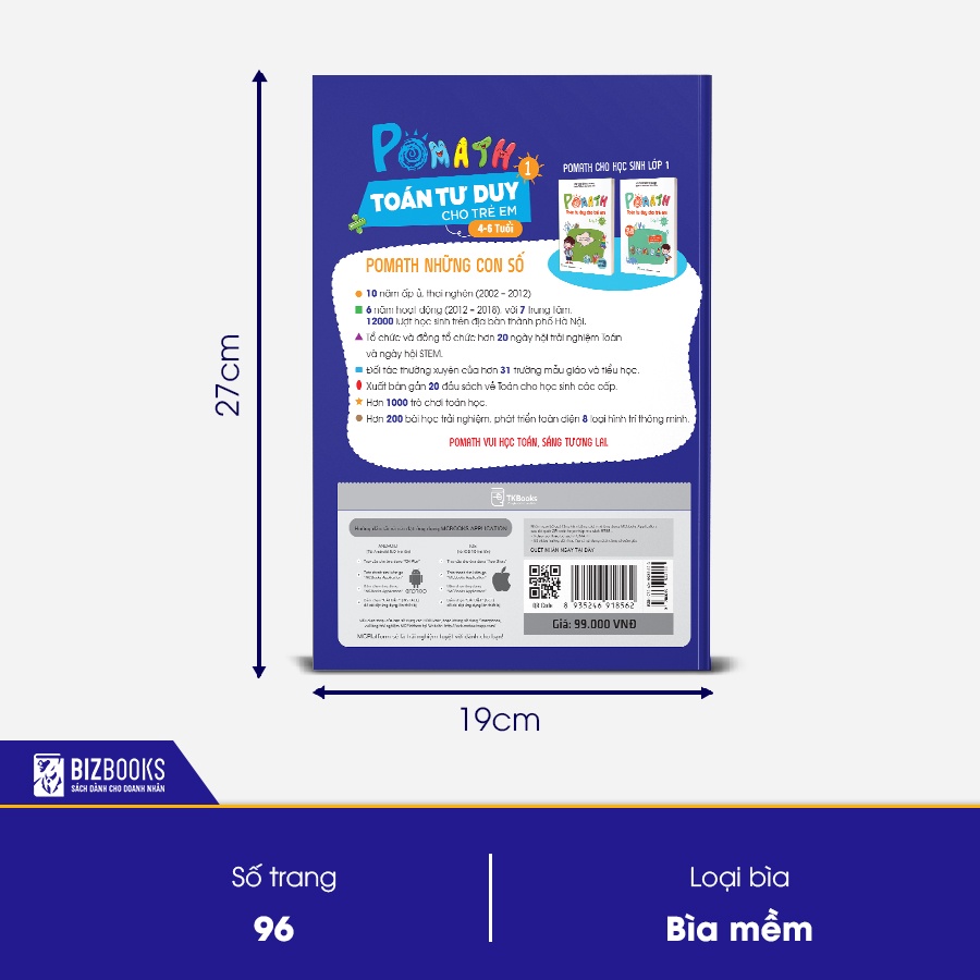 Sách POMath - Toán tư duy cho trẻ em 4 - 6 tuổi - tập 1