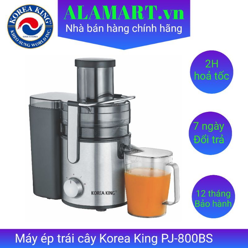 Máy ép trái cây Korea King PJ-800BS 800W, miệng ép lớn 85mm