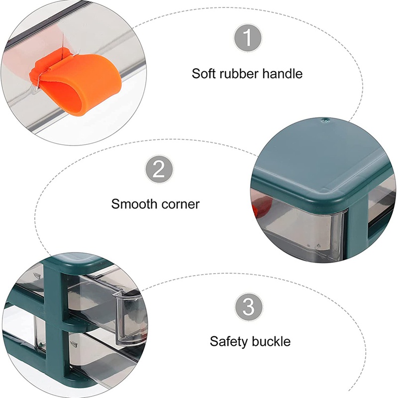 Tủ nhựa 3 ngăn kéo đựng đồ dùng để bàn tiện dụng