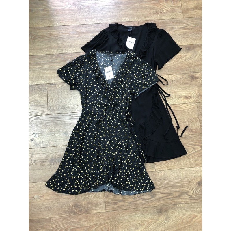 ĐẦM WRAP BÈO CỘT NƠ HÔNG F21