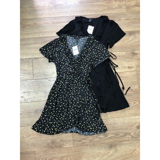 ĐẦM WRAP BÈO CỘT NƠ HÔNG F21 (CÓ BIG SIZE)