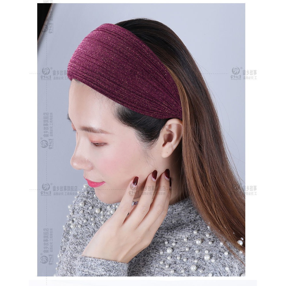 Bờm cài tóc nữ ren bản to phong cách Hàn Quốc BN122