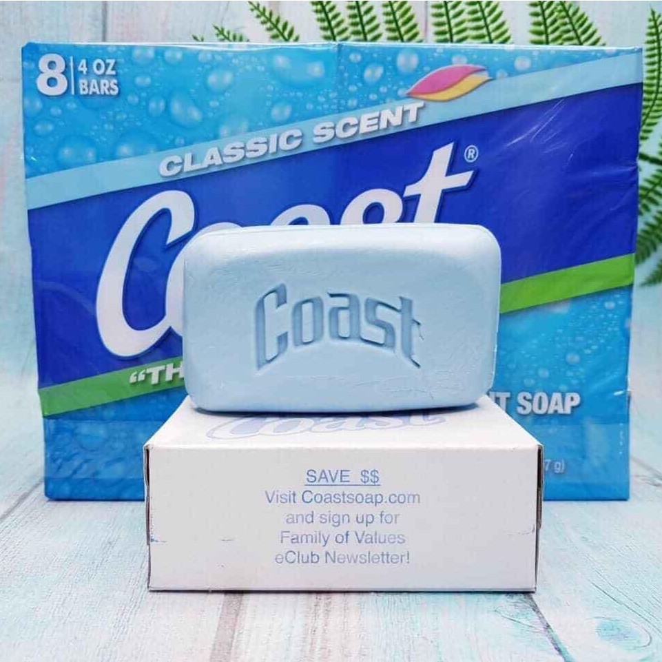 [USA] Combo 8 cục xà phòng Coast Classic Scent Refreshing Deodorant Soap 113g x 8 - Mỹ