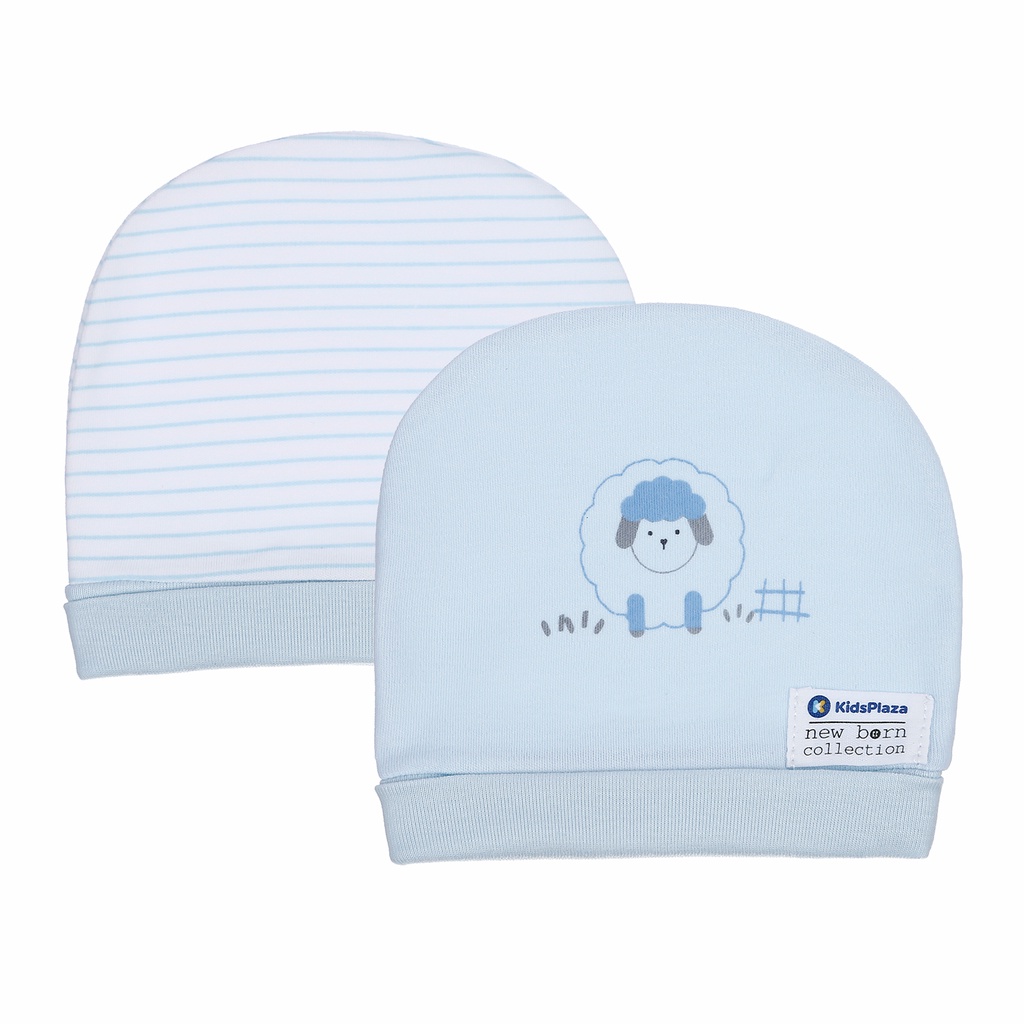 Set 2 mũ sơ sinh cotton Kids Plaza BA21 (Nhiều màu)