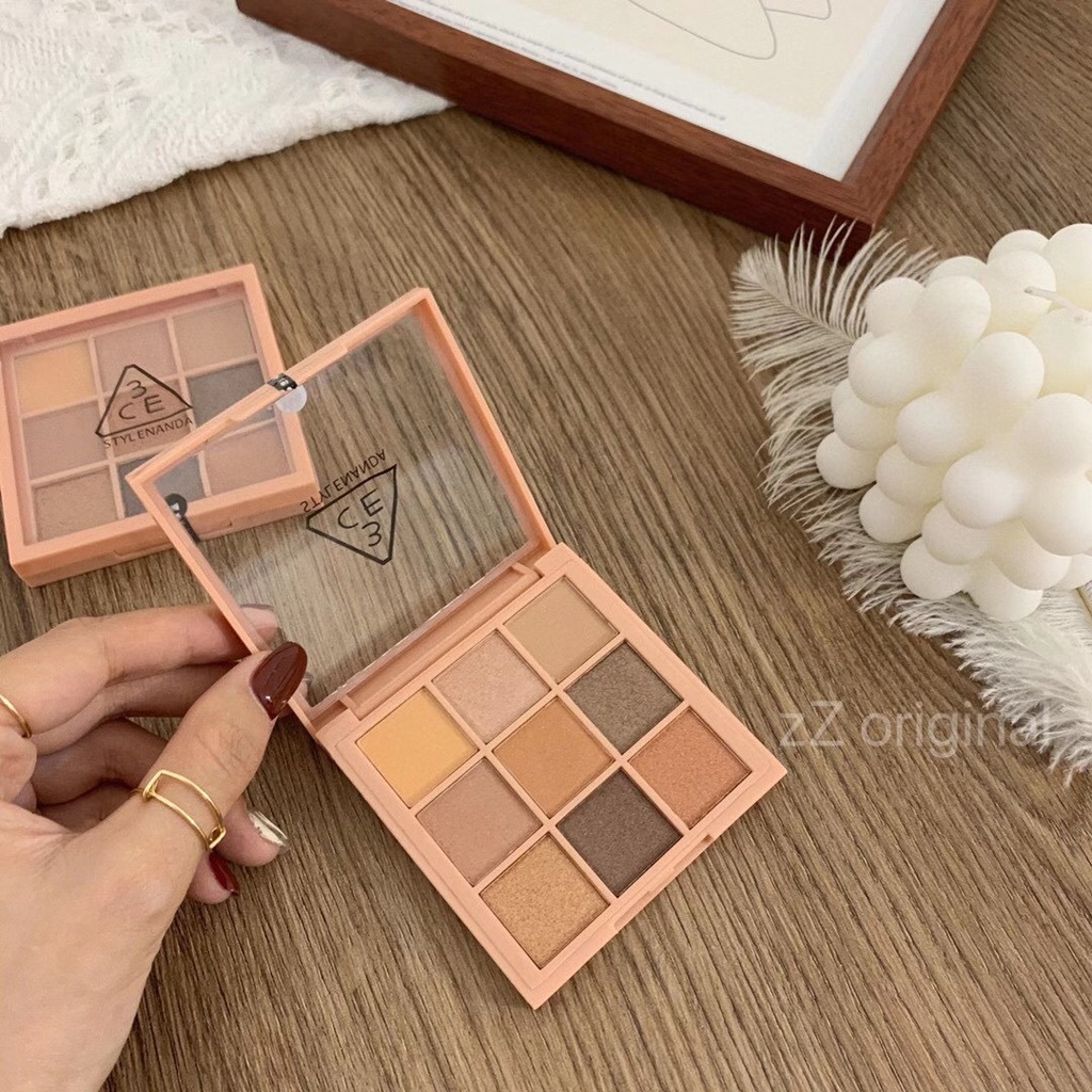 Bảng Phấn Mắt 3ce 9 Vỏ Màu Trong Suốt Đẹp Mắt