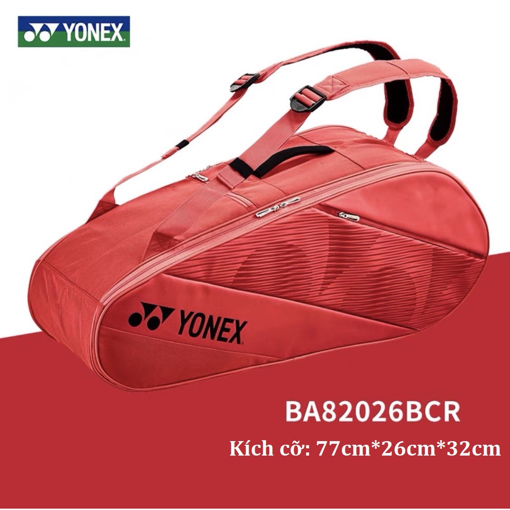 [Mẫu 2021] Túi vợt cầu lông thể thao Yonex 82026CR vàng chuyên dụng, thiết kế rộng rãi, mẫu mã đa dạng
