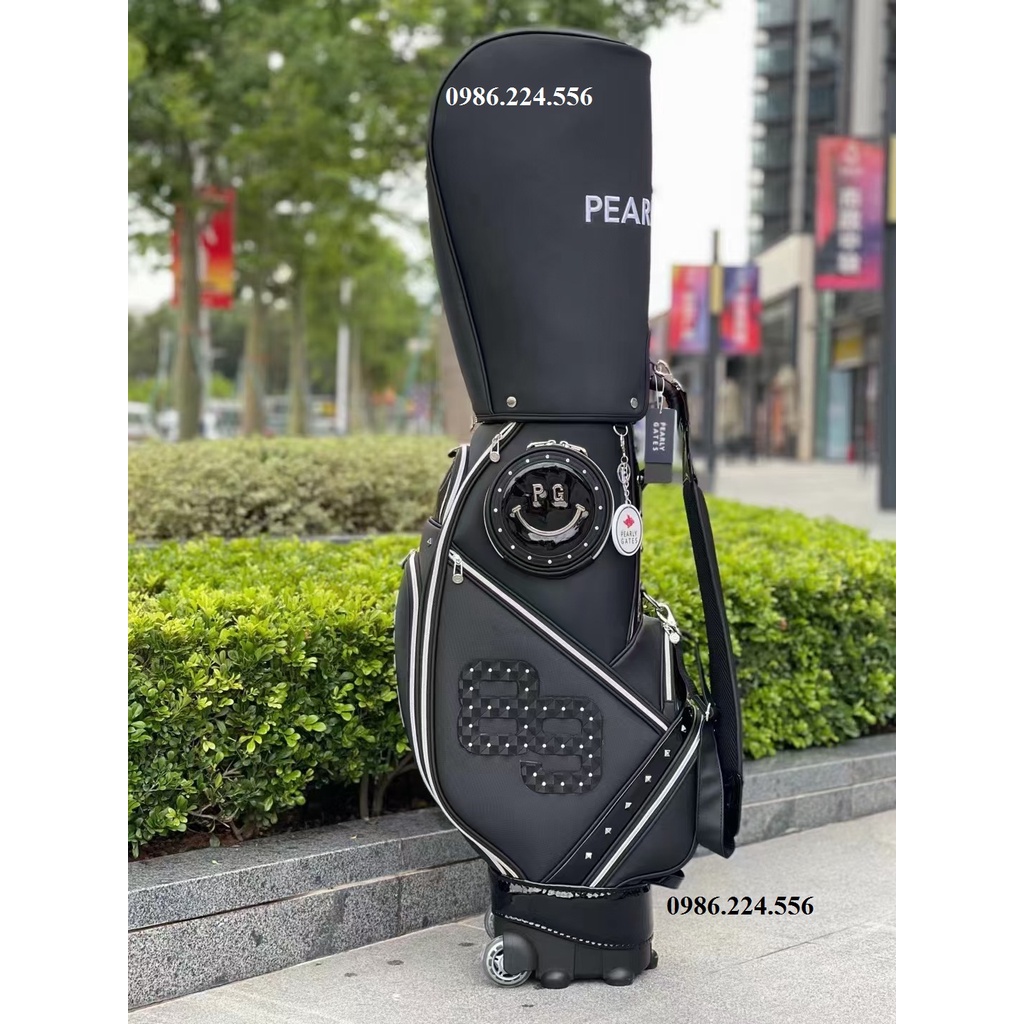 Túi gậy golf nữ có bánh xe đựng 14 - 16 gậy Pearly Gates da PU bóng chống nước cao cấp shop GOLF PRO TN011