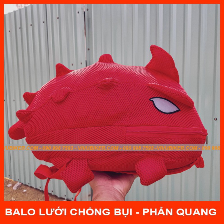 KHO SG-  HOT - Balo hình dạng Khủng Long lưới màu nâu đựng fullface, mũ 3/4, đi phượt siêu cute - Balo rồng đủ màu sắc p