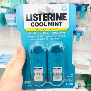 Bộ 2 xịt thơm miệng listerine pocketmist oral care cool mint - usa