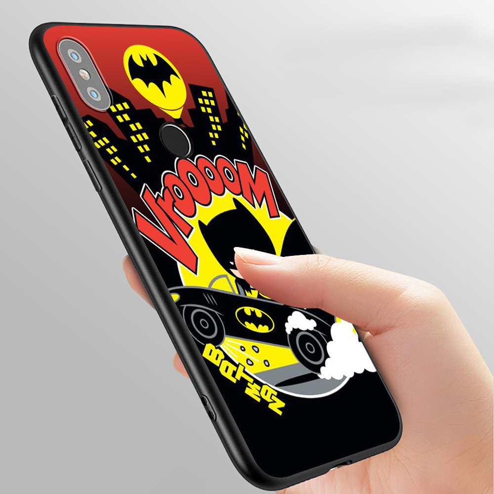 Ốp Lưng Silicone Hình Logo Batman Cho Redmi Note 5 6 7 8 8t 9 9s Pro Max
