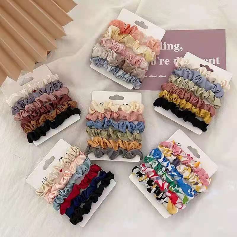 Dây Buộc Tóc Vải Lụa Satin Co Giãn Nhiều Màu Sắc Thời Trang Hàn Quốc