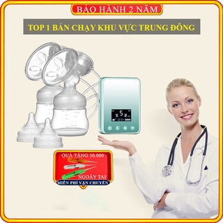 Máy hút sữa điện đôi RIMEITU- RH288 lõi pin Lithium không cần cắm dây, máy vắt sữa thông minh màn hình LED, cổng sạc USB