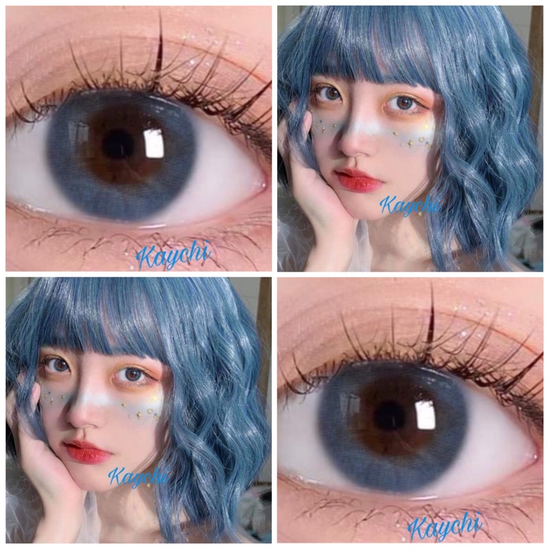 Lens mắt xanh -kính áp tròng xanh blue giãn nhỏ sử dụng 1 năm nhẹ nhàng cực hot