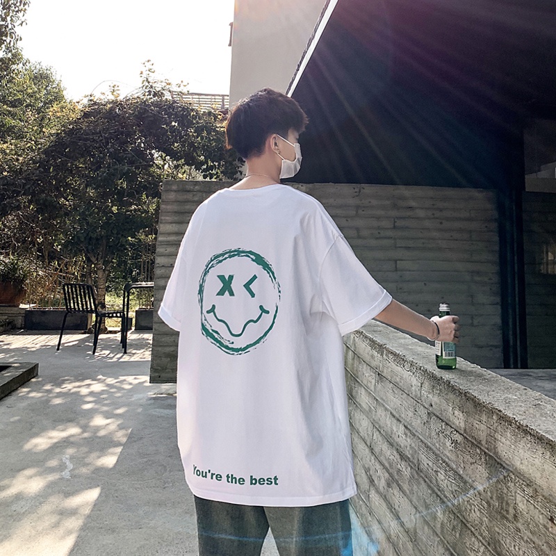 Áo thun IFNICEFUTURE bằng cotton cổ tròn ngắn tay in hình thời trang Hong Kong