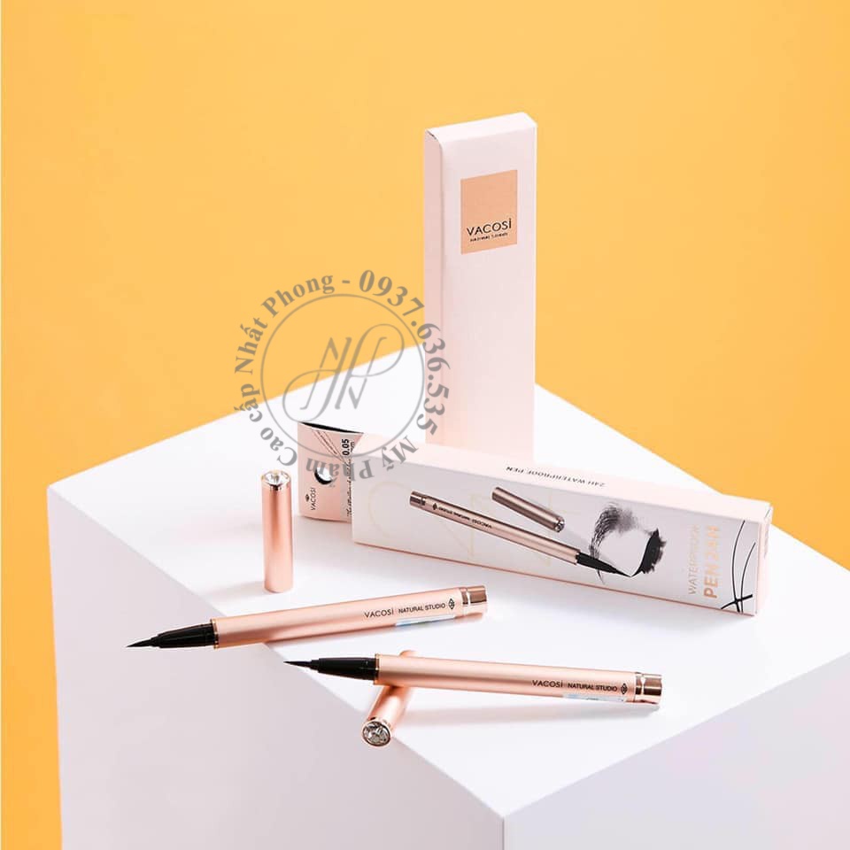 Kẻ mắt nước chống thấm Vacosi Waterproof Pen Eyeliner 5ml