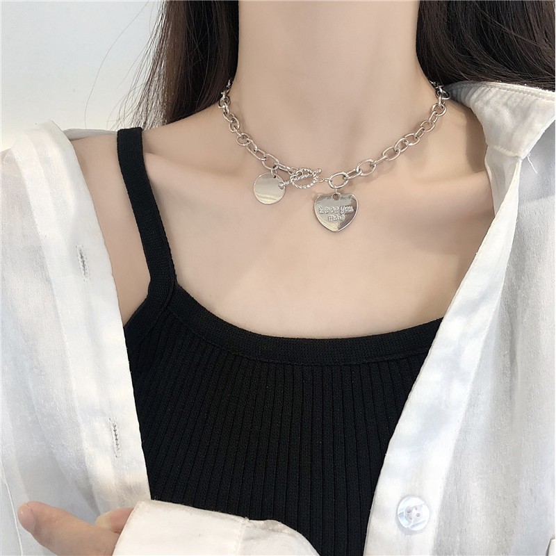 Dây chuyền vòng cổ tim xích mẫu 2