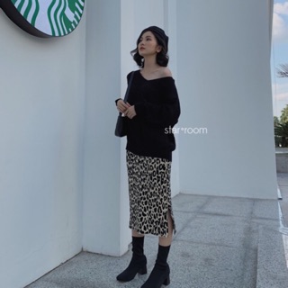 Starroom chân váy dài leopard #5811
