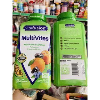 Kẹo dẻo trái cây multivitamin vitafusion 260 viên của Mỹ