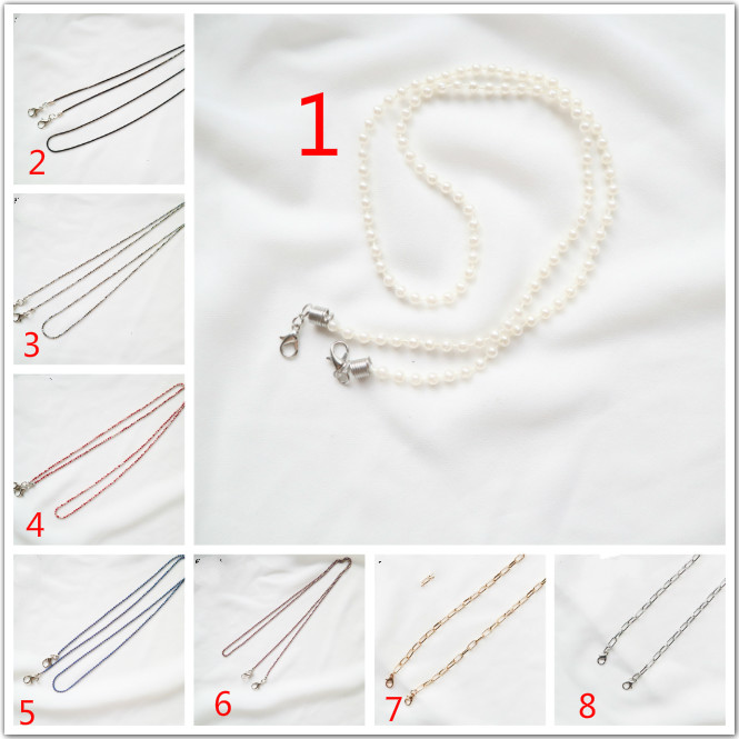 Dây đeo mắt kính đính ngọc trai giả thời trang cho nữ