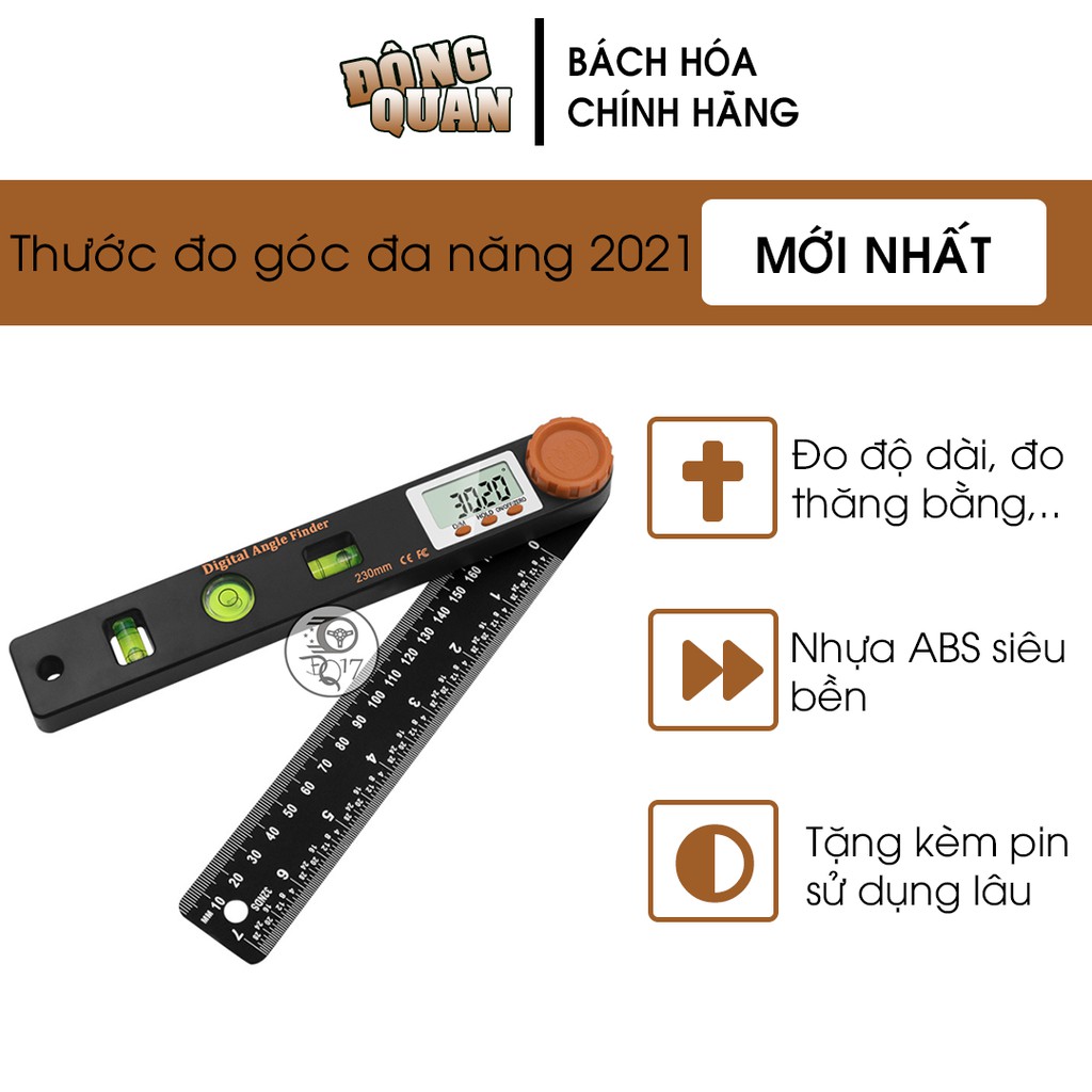 [ THƯỚC ĐO GÓC ĐIỆN TỬ 3 TRONG 1 LOẠI MỚI NHẤT ] 100% NHƯ HÌNH, tích hợp đo góc, đo cân bằng, đo chiều dài chuẩn từng mm