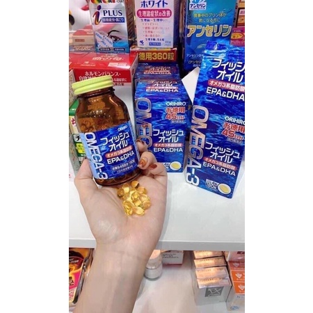 Viên uống dầu cá Omega 3 Orihiro Nhật Bản Hộp 180 viên