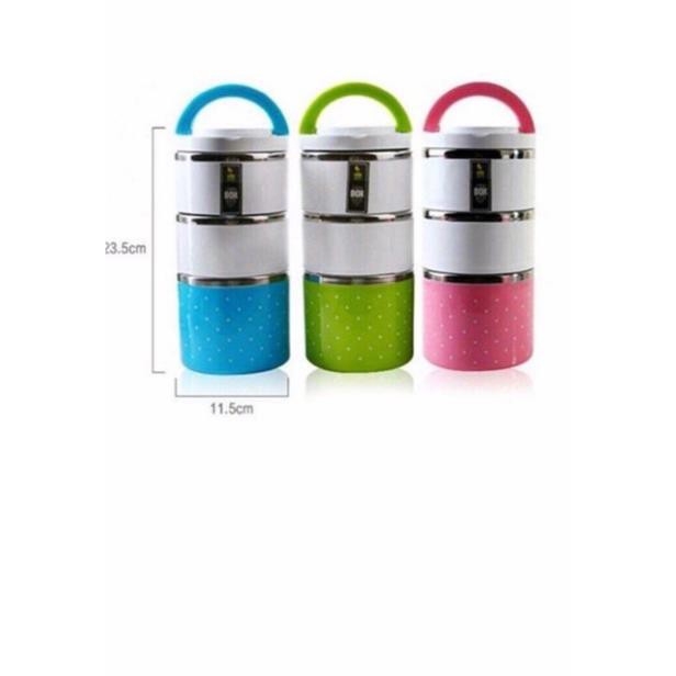 Hộp cơm giữ nhiệt 3 tầng ruột inox