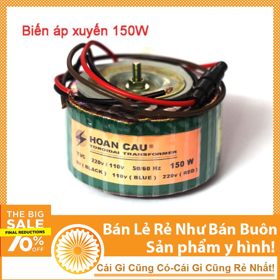 HAUI Biến Áp Xuyến 220VAC-110VAC Hoàn Cầu ( Dây Đồng 100% ) DHCNHN