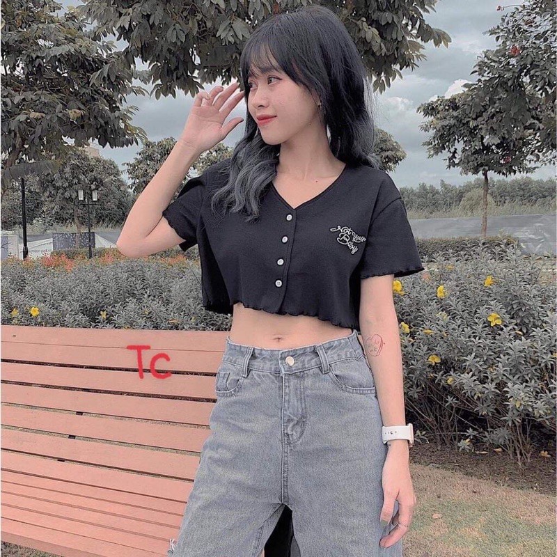 [Mã FAMARAL1 giảm 10K đơn 50K] Áo crt cúc thêu baby TC3