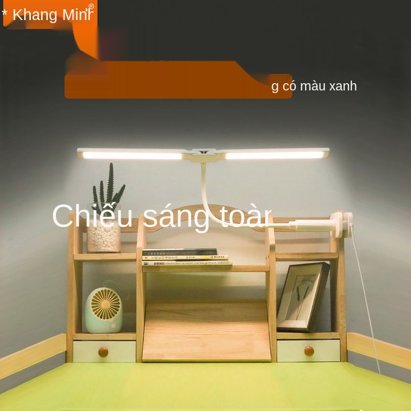 Đèn bàn LED Kang Ming học sinh cắm vào đôi đầu đọc sách phòng ngủ kẹp giường