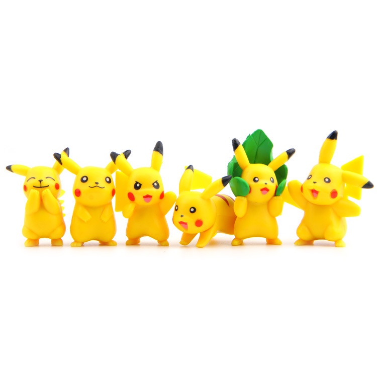 Combo 18 Mô Hình Nhân Vật Pikachu Xinh Xắn Dễ Thương