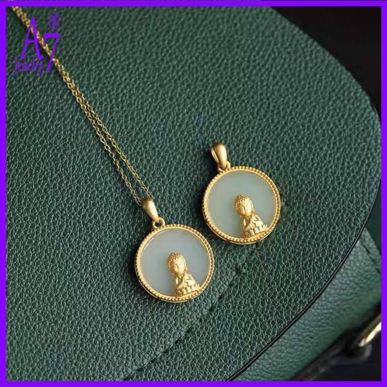 Vòng cổ Mạ Bạc 925 Mặt Phật Phong Cách Cổ Điển