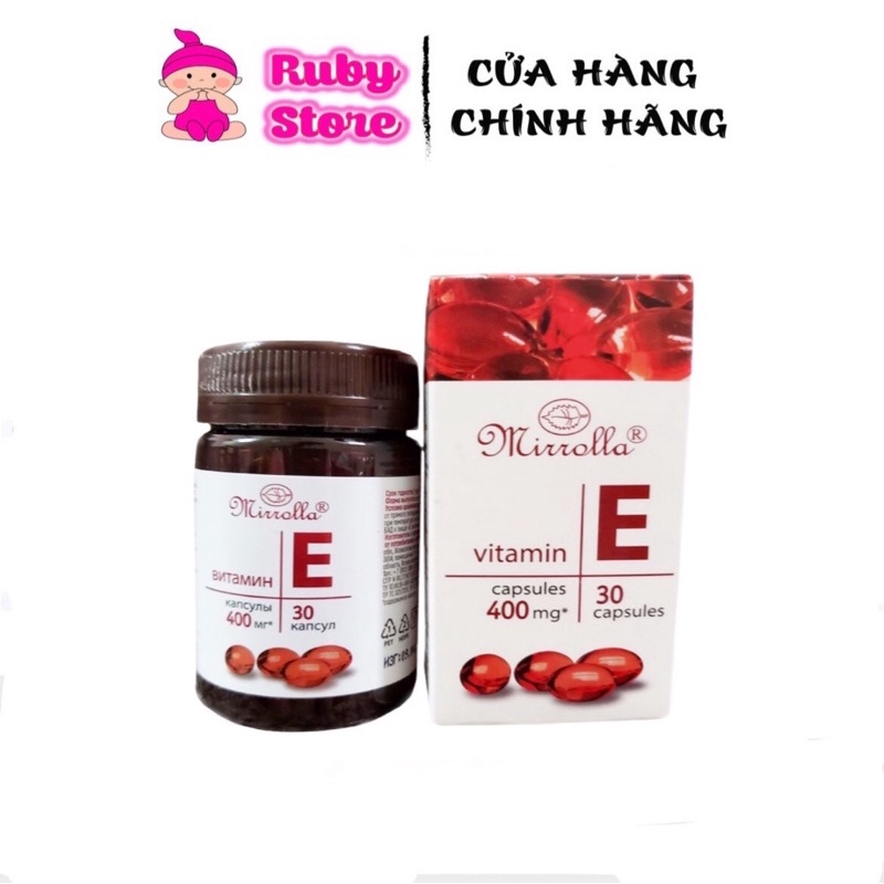 Vitamin E đỏ Nga hàm lượng 400mg hộp nhựa chính hãng