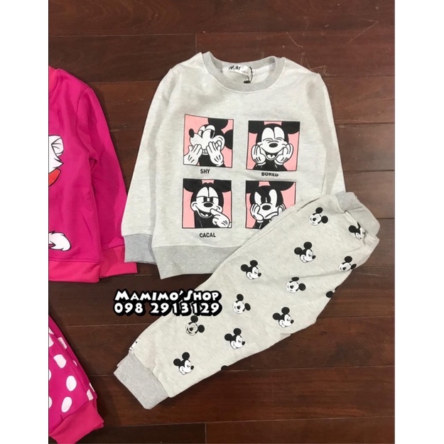 Bộ nỉ da cá bé gái