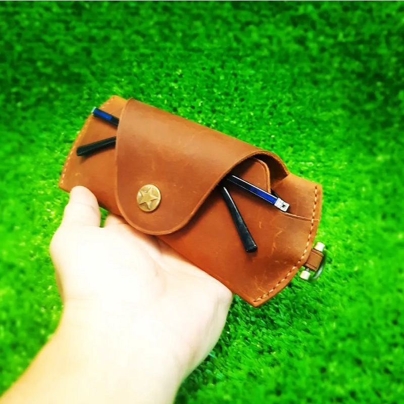 BAO DA ĐỰNG MẮT KÍNH DA BÒ THẬT CÁ TÍNH  ĐỒ DA HANDMADE