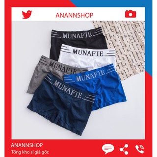 Quần Lót Đùi, Boxer Nam Co Dãn 4 Chiều Hàng Cao Cấp MUNAFIE Freesize 50-75kg