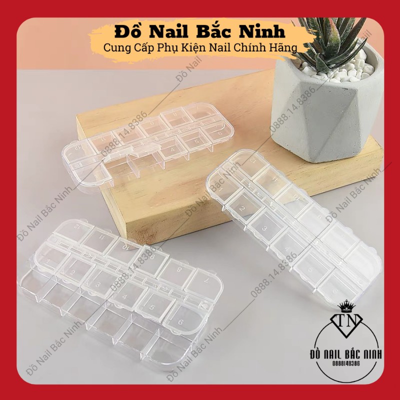 Khay Đựng Đá Nail , Khay 12 Ô Chia Đá Làm Móng