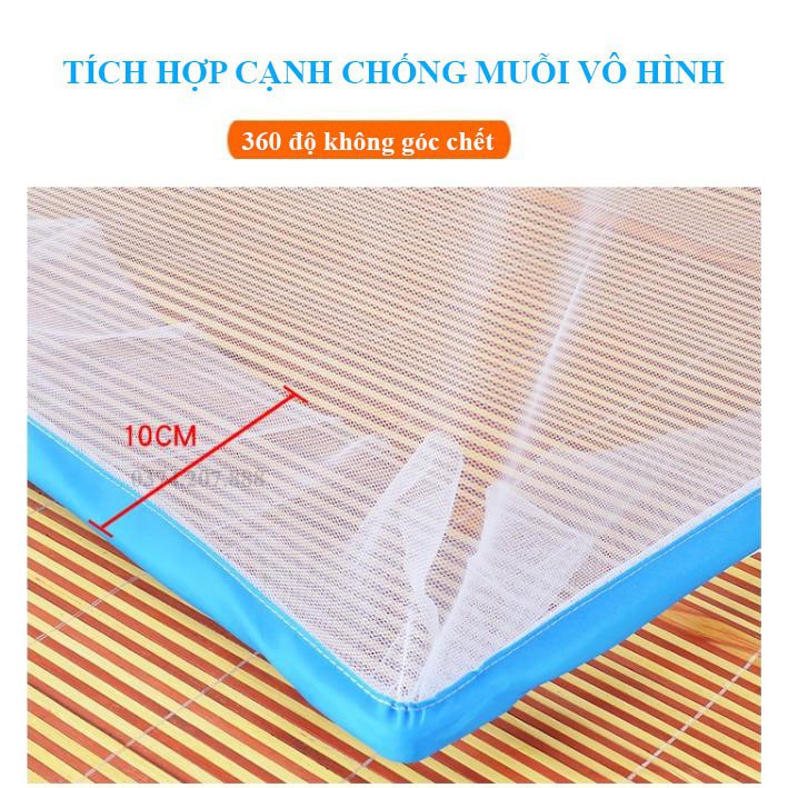 △Màn Chụp Chống Muỗi Cao Cấp 1m6 - 1m8 Gập Gọn Tiện Lợi Mùng Ngủ Gia Đình Vải Dày Phù Hợp Cho Người Lớn, Trẻ Em