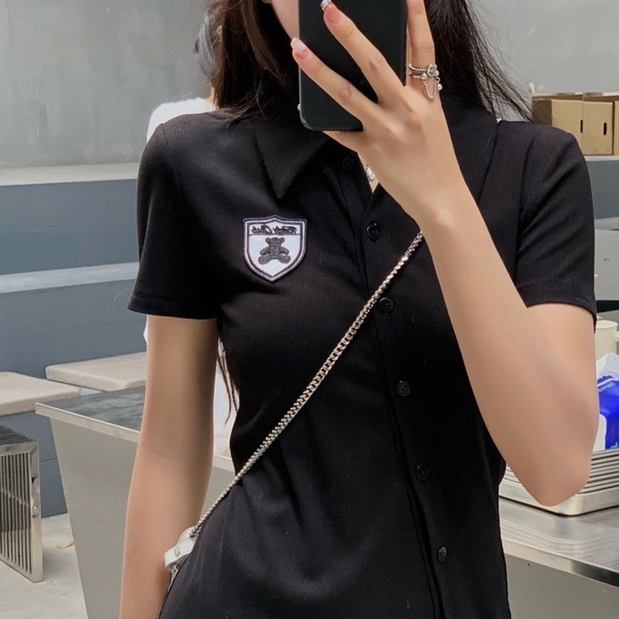 Đầm ZHELIHANGFEI thiết kế ôm hông cổ polo eo hẹp gợi cảm