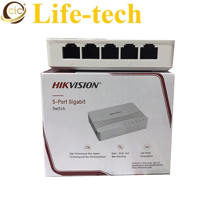Bộ chia cổng mạng- Switch 5 cổng gigabit hikvision Ds-3E0105D-E