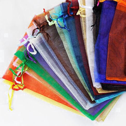 Combo 100 túi lưới dây rút 7x9 cm đựng phụ kiện, trang sức, bánh kẹo...Một màu ngẫu nhiên